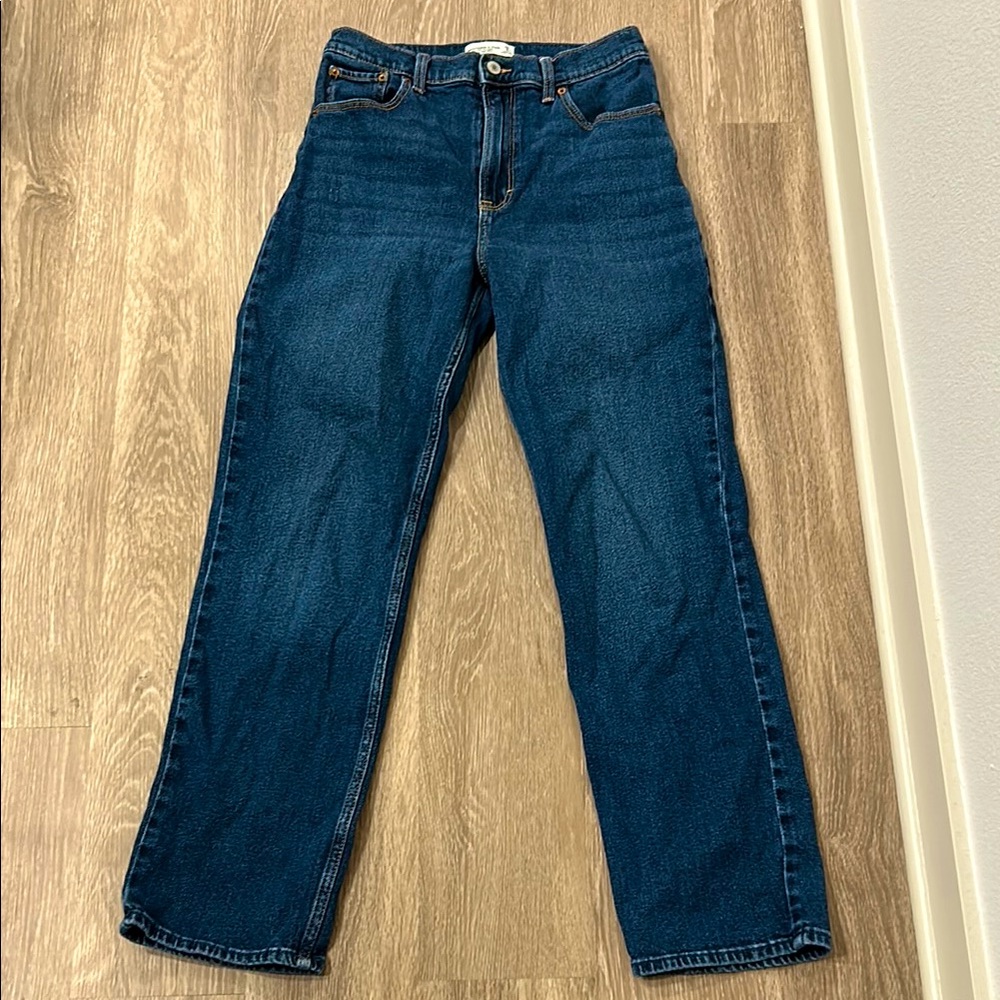 Abercrombie & Fitch Dark Blue Straight Leg Jeans